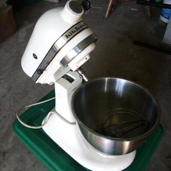 Vintage Hobart KitchenAid K45 Mixer White - Picture 1 of 5